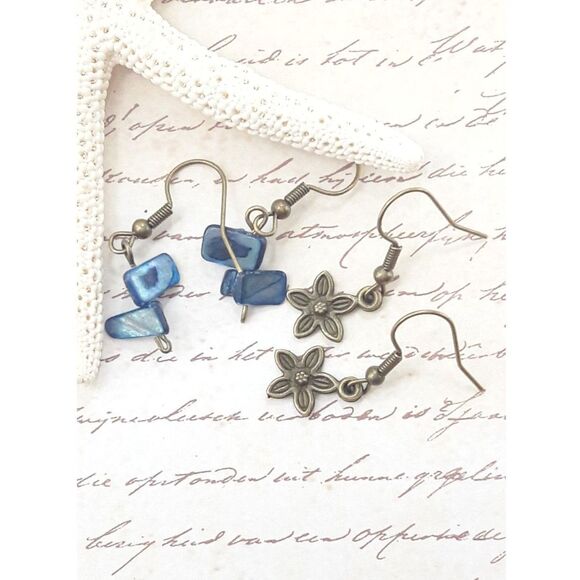 NEW Earrings Petite earrings Mother of pearl shell dangle earrings bro 200#fs-gs - Picture 2 of 5